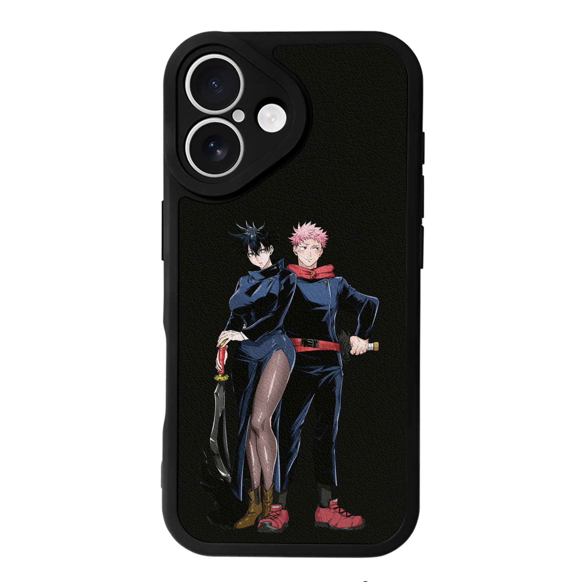 （画像用） 呪術廻戦 Jujutsu Kaisen 【iPhone 16シリーズ対応】シリコンスマホケース（レザー調） 材質：シリコン